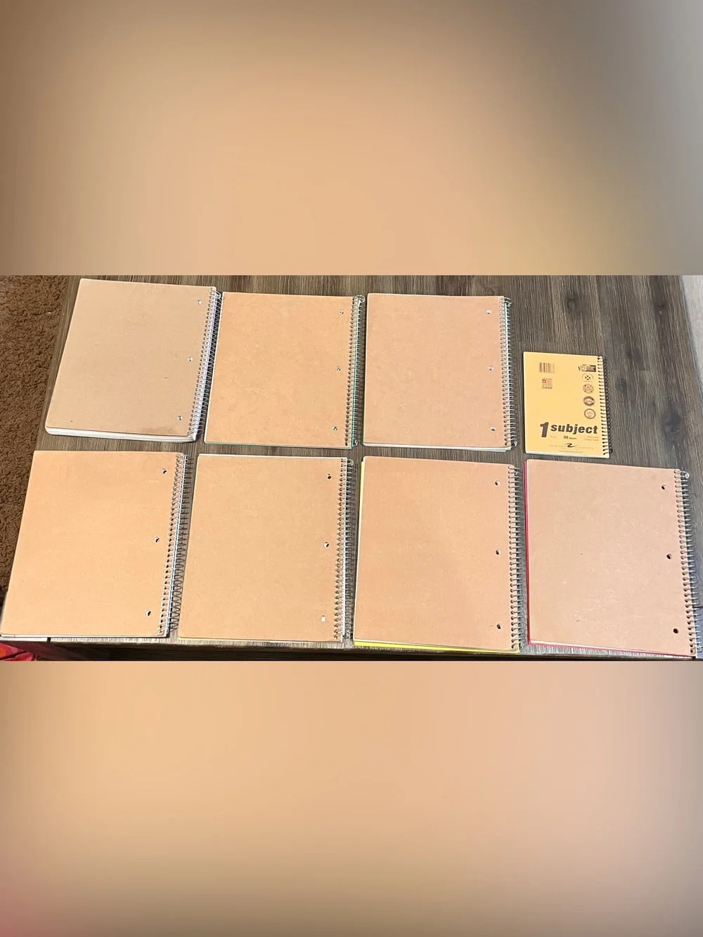 Five Star Spiral Notebooks - Green, White, Yellow Covers